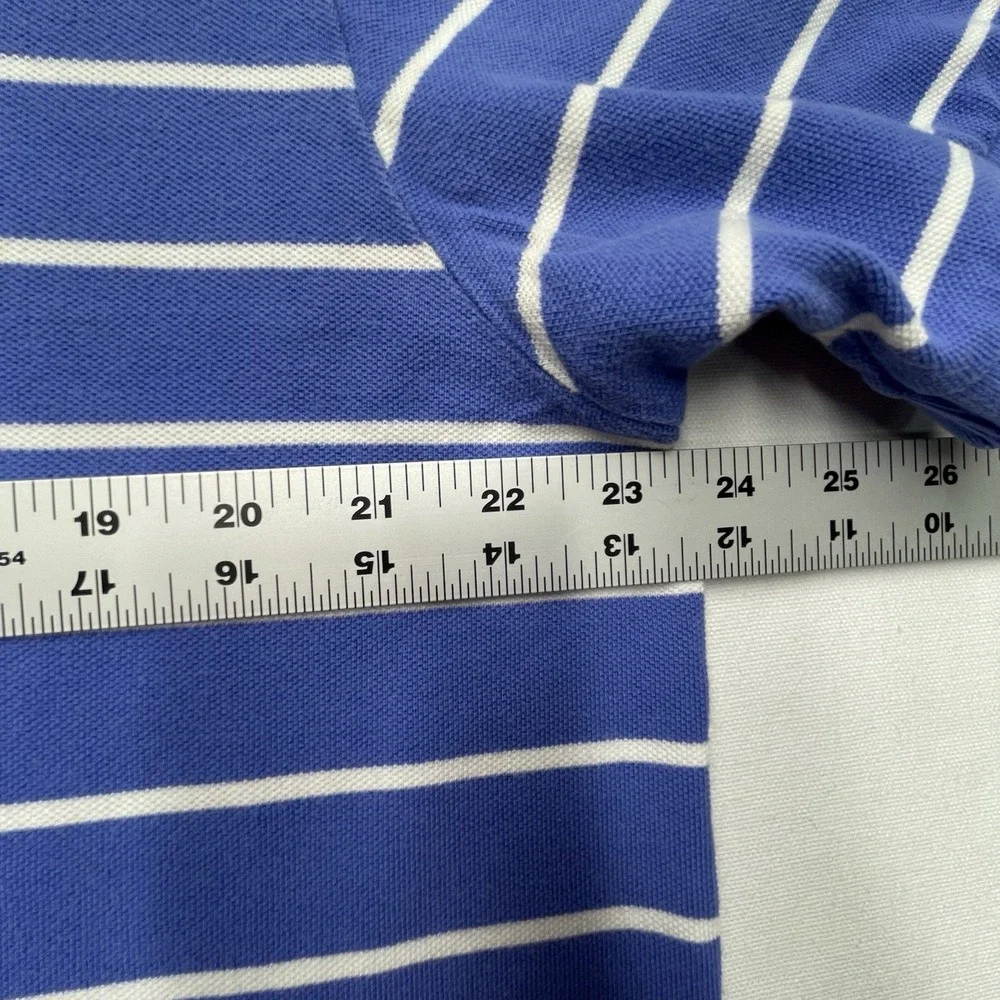 Vintage Polo‎ Ralph Lauren Men's Polo Shirt XL Short Sleeve Blue White Stripe